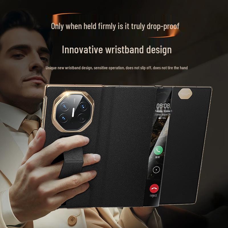 Huawei Mate XT Ultimate Design Etui z klapką z prawdziwej skóry