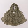 Shimmer Beads Malaysia Shawl Scarf Rhinestone Soft Head Wrap Imitation Pearl Chiffon Hijab  Women