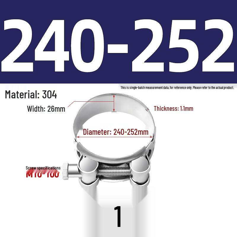 304 Stainless Steel Heavy Duty European Band Clamp for Water Pipe Fixation