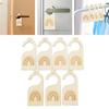 7x Nursery Hanger Organizers Nursery Closet Organizers Wood Newborn Wardrobe Divider for Closet Room Bedroom Birthday Nursery