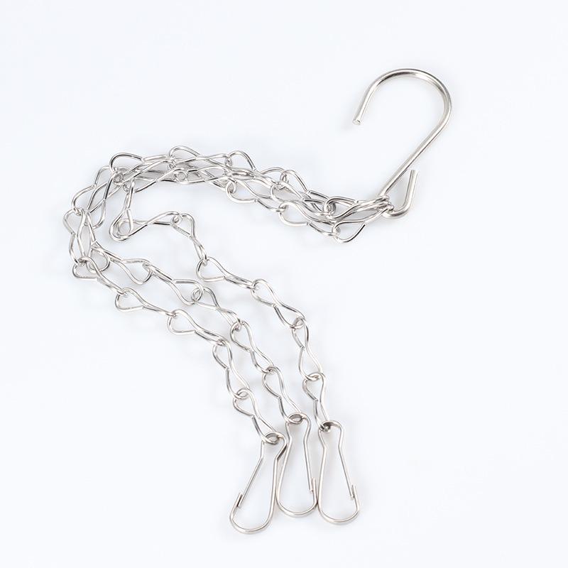1PC 304 stainless steel garden flower pot chain hanging flower basket hanging chain bonsai green dill hanging chain does not rust