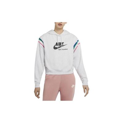 Moletom com Capuz Manga Longa Estampado com Logo Feminino Hoodies Branco CU5924-051