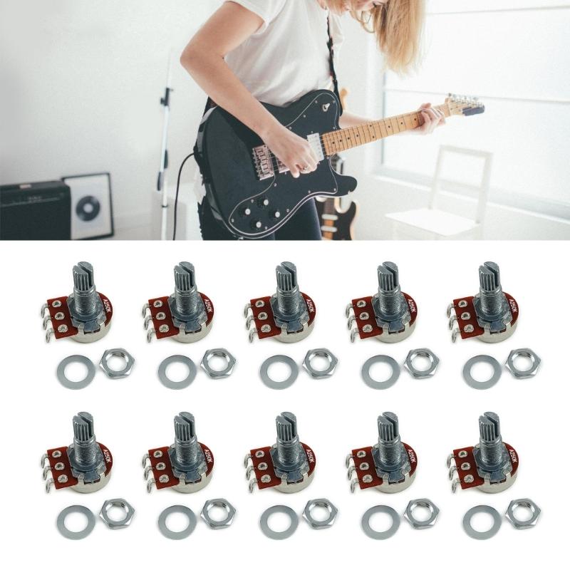Pack of 10 Small Guitar 18mm Potentiometers 18mm Height Guitar Taper Pots Guitar Taper Pots for Volumes Tone Control