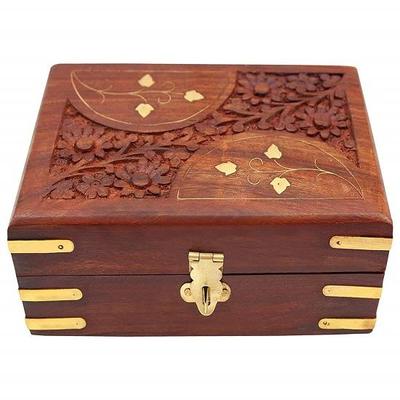 Jewellery Box for Women Carving Brass Design  Handmade Decorative Case Kit  Storage Boxes  Big Box  Jewellery Box