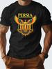 Vintage Persisches Medaillon Altes Persien Achämenidenreich T-Shirt 100% Baumwolle Rundhals Kurzarm
