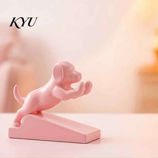 Puppy Ornament Cute Door Stopper, 3D Printed Dog Wedge, Decorative Home Office Desk Decor Stop, Non-Slip Holder for Bedroom, Nursery, Lovers