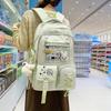 Schultasche College-Stil Karierte Schultasche Mädchen Grundschüler Großer Kapazität Leichter Rucksack Mittelschüler Belastung