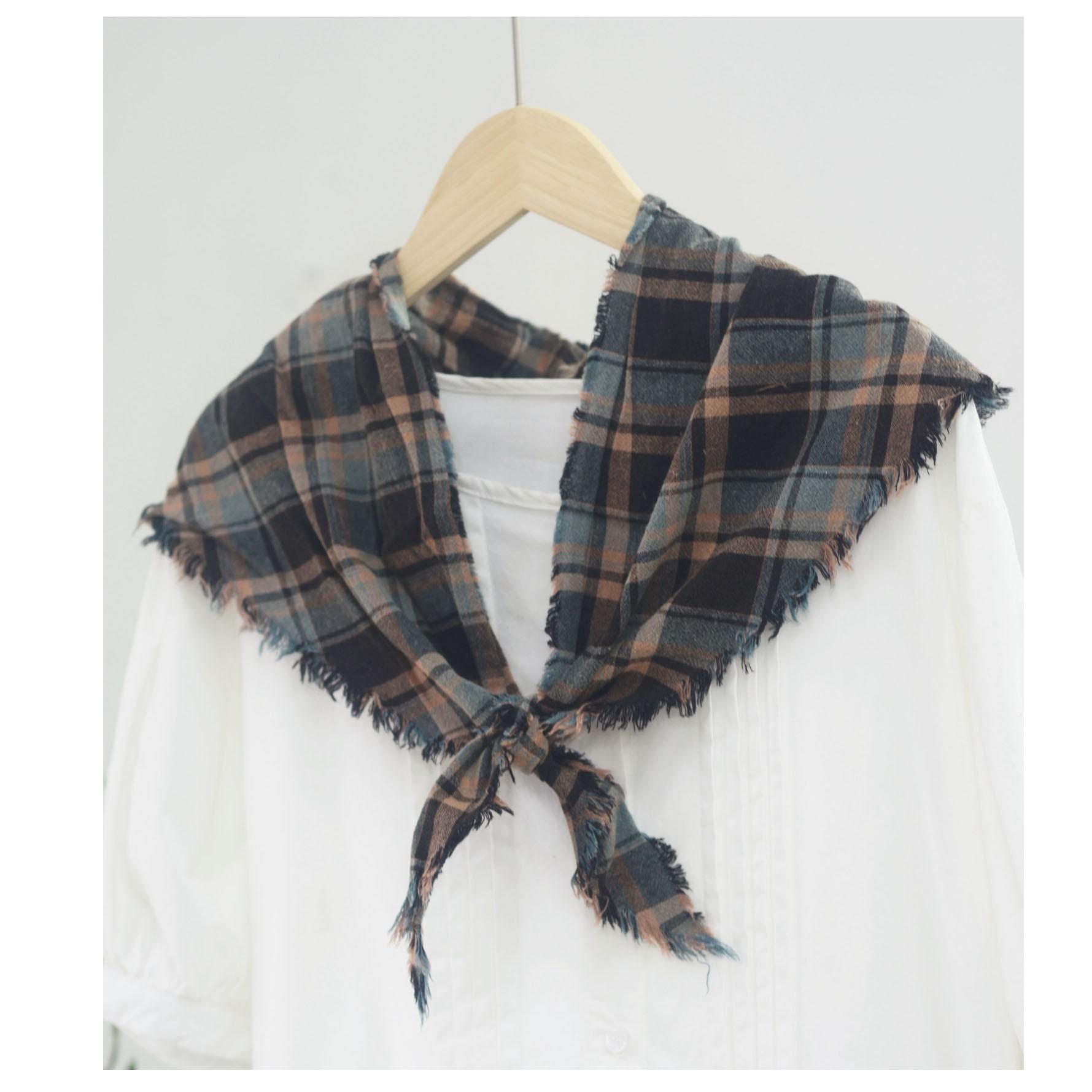 

Johnature Цветочная форма Треугольник Осень Зима Ретро Состаренные Декоративные шарфы синий