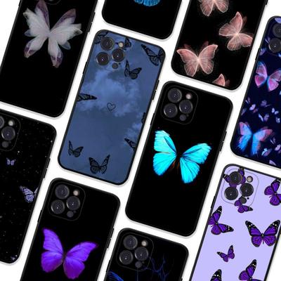 Butterfly Phone Case For iPhone 8 7 6 6S Plus X SE 2020 XR XS 14 11 12 13 Mini Pro Max Mobile Case
