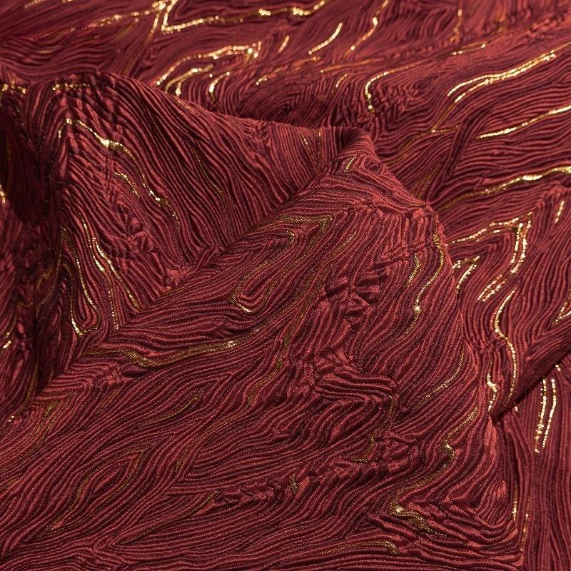 

50x140cm Ocean Jacquard Fabric Three Dimensional Flowing Water Texture Glitter Oil Painting Art Hanfu Clothing Designer Fabric 50x140cm