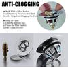Universal Pop Up Valve Plug Drain Filter Drain Fitting Sink Bounce Drain Plug Bounce Drain Filter Sink Drain Plug Stopper with Basket