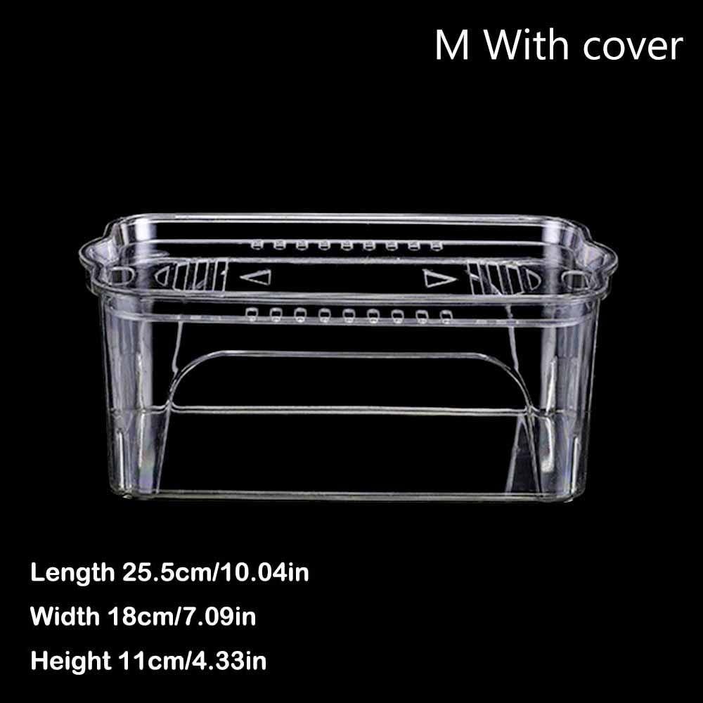 

High Quality Transparent Fish Tank Square Plastic Goldfish Tank With Lid Aquarium Betta Tank