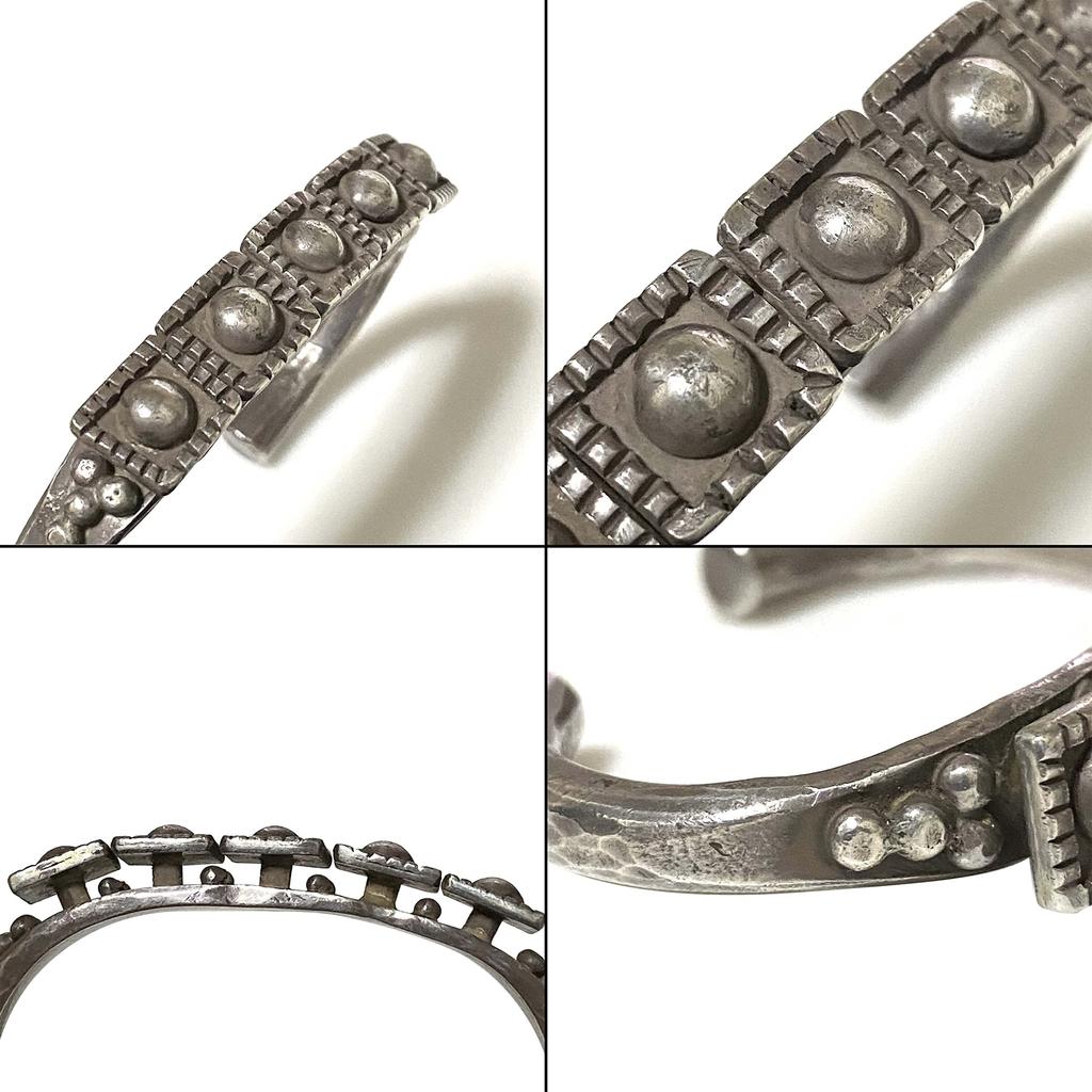 Karen Silver Karen Tribe Yin Yang Five Elements High Purity Silver or Ethnic Tropical Silver Good 55g Bangle, (950% Higher), Accessory, Asian, Ethnic,