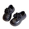 Girls Black Princess Leather Loafers Kids Soft Sole Flat Shoes Children Dress Shoes for Performance School