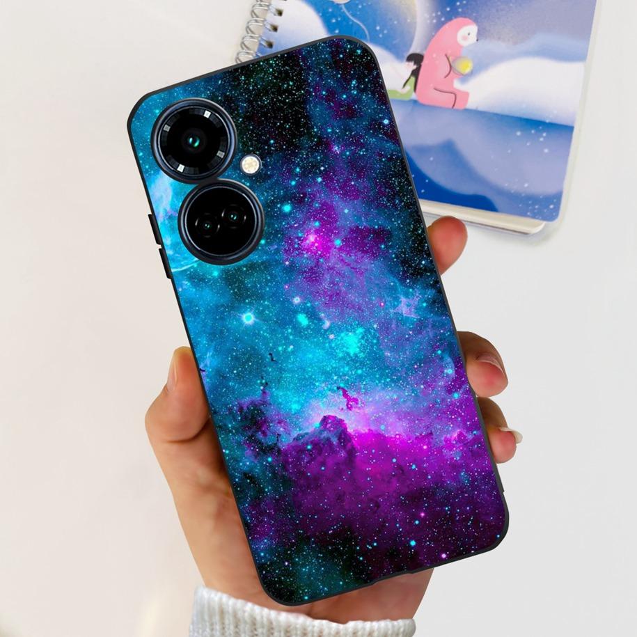 For Tecno Camon 19 Case Camon 19 Pro 5G CI7n Astronaut Silicone Cover For Tecno Camon19 Neo Phone Case Soft Cute Black TPU Cover