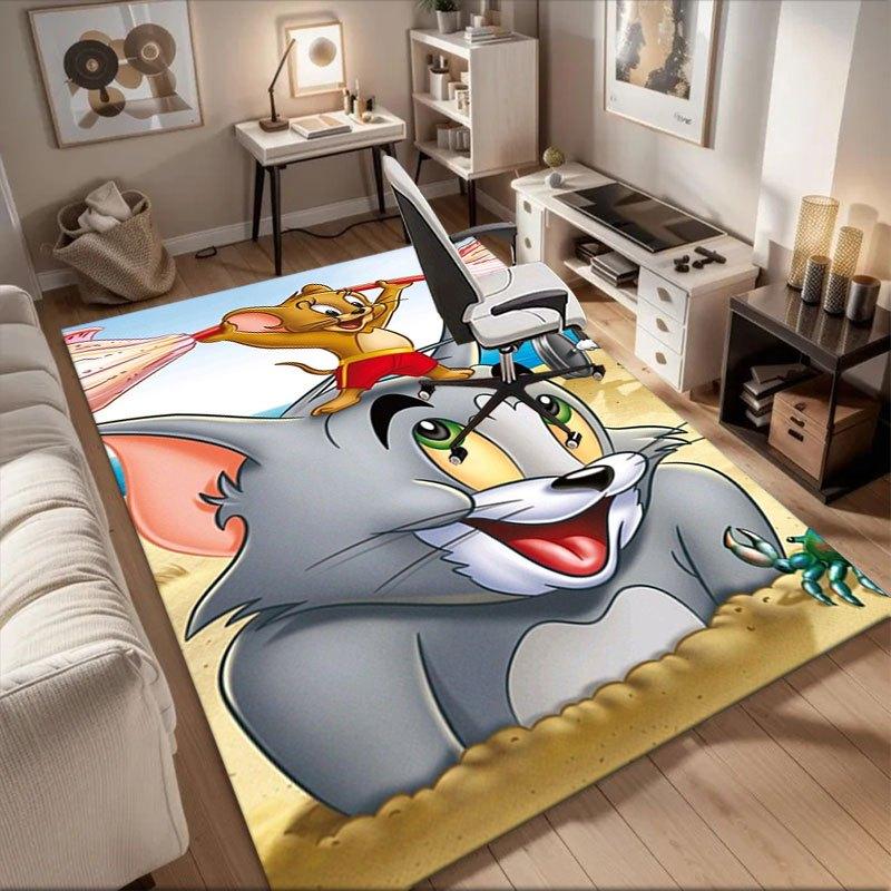 

Tom and Jerry Beach Adventure Kids T-ShirtOffice Mat Home Decor Gift For Halloween & Christmas LD9 60cm by 90cm