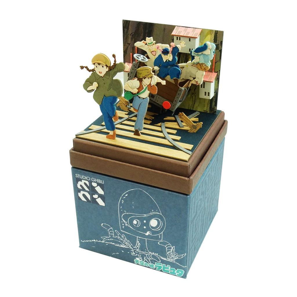 Sankei Studio Ghibli Mini Castle In the Sky Sheeta and Pazu On the Run Paper Craft Laputa - MP07-133