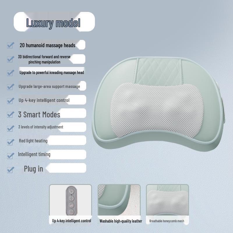 

Cervical Spine Multi-Functional Hot Compress Kneading Massager for Neck, Shoulder, Waist, and Back