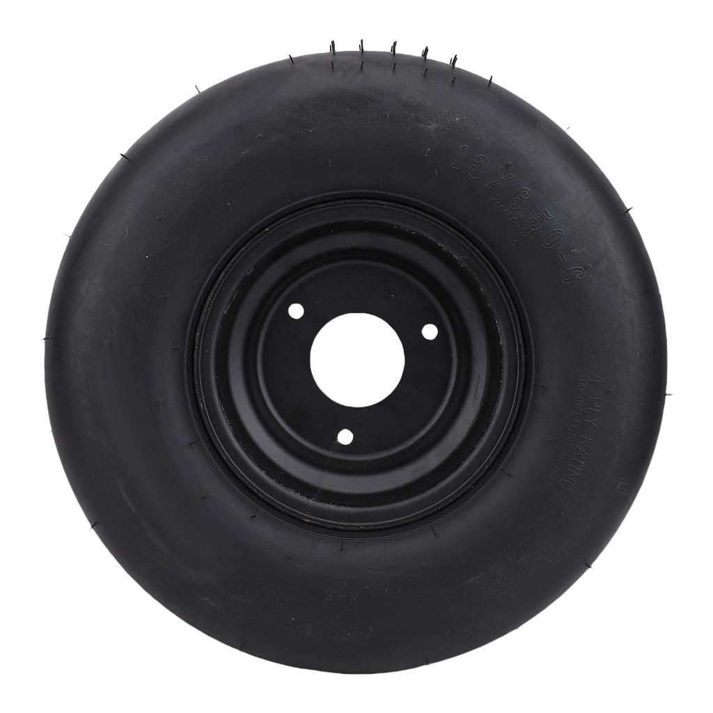 13x6.50  6 Tire Wheel Puncture Proof 6in Tubeless Tire with Rim for Garden Tractor Rider Mower ATV UTV Quad Off Road Go