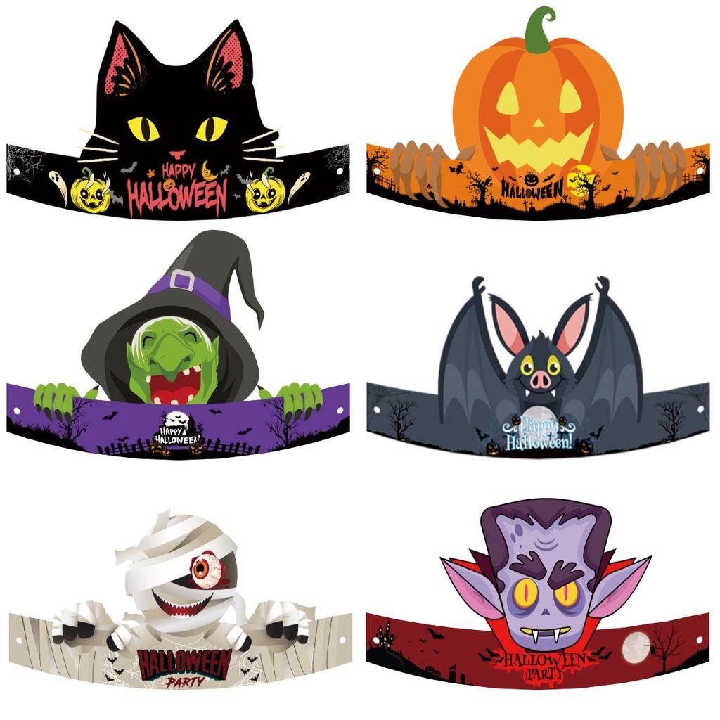 Halloween Paper Hats Colorful Decorations For Children's Parties
