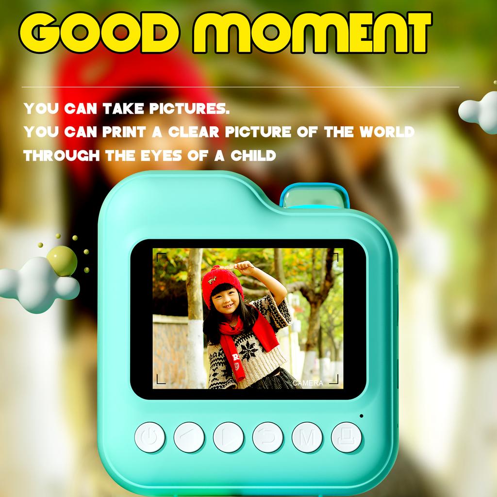 Children Camera Mini Instant Print Digital Camera 32G Memory Card Printing Paper Kids Video Educational Toys For Boys Girls