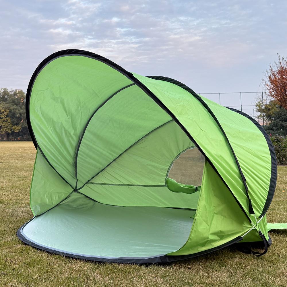 Quick-Open 2-3 Person Beach Tent: Sun Protection, Windproof, Easy Fold for Camping