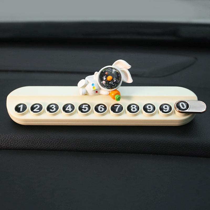 Placa Creativa de Conejo para Teléfono de Coche para Estacionamiento Temporal
