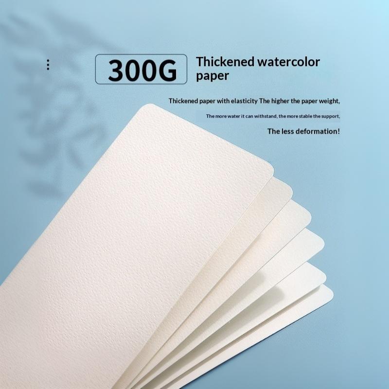 50PCS Dual-Use Thick Watercolor Paper Premium Art Sketch Painting Paper for Travel Art Journaling Creative Craft Work