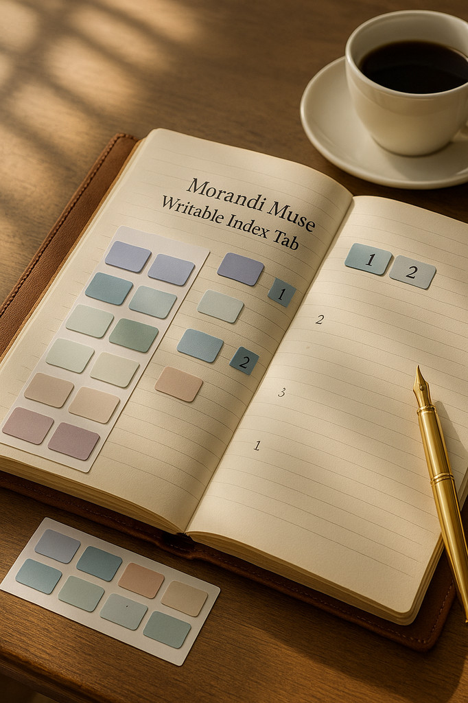 10 Sheets Sticky Index Tabs, Writable File Tabs Flags Morandi Color Page Markers Labels for Reading Notes, Books Classify Files