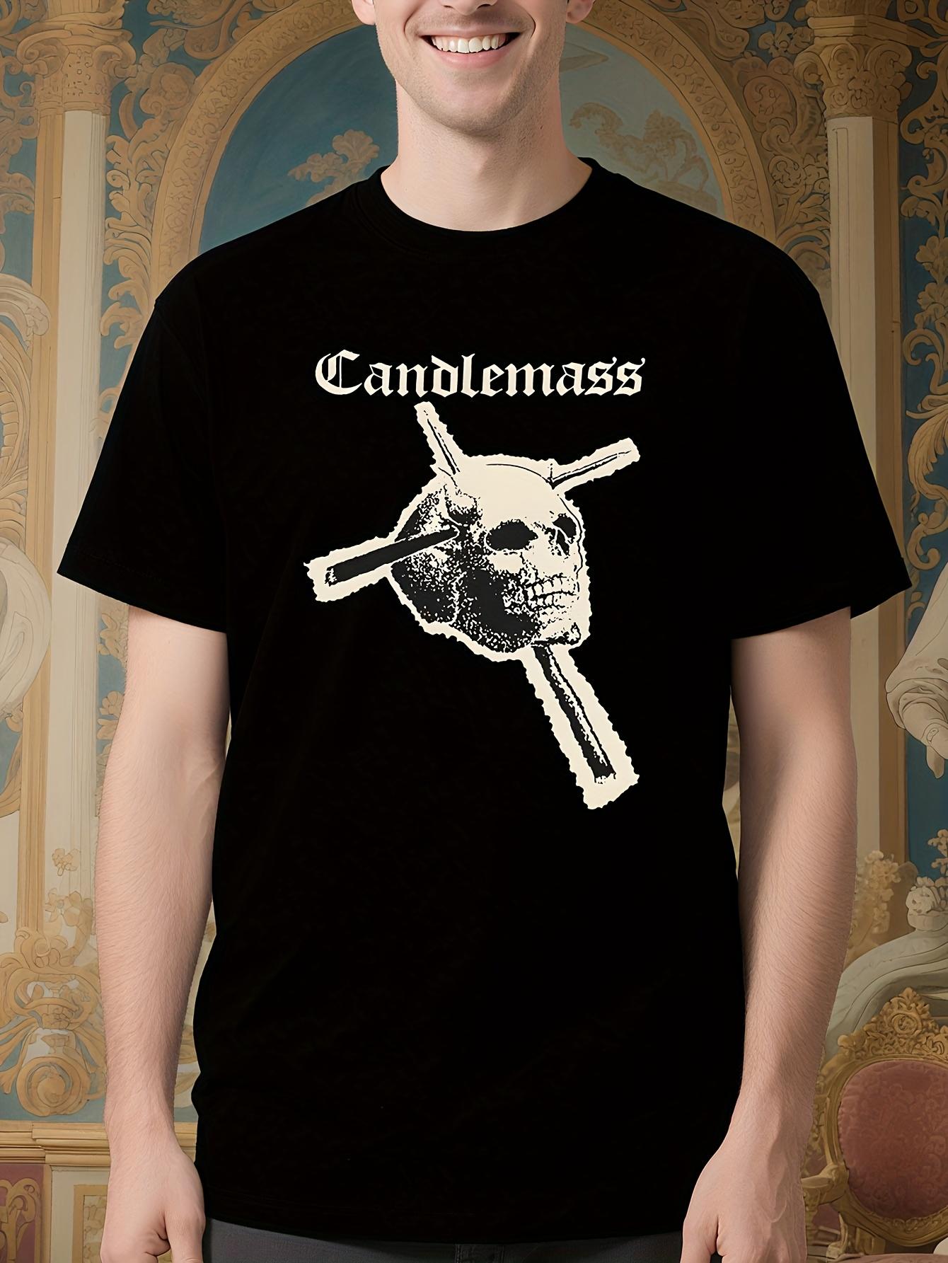 Candlemass Heavy Metal Graphic Tee - Black Vintage Skull ... L