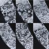 10 Rulo/Kutu Beyaz Siyah Dantel Nail Art Folyo Seti Tırnak Transfer Etiketi Kağıdı Kendin Yap Manikür Tırnak Dekorasyon Aksesuarları