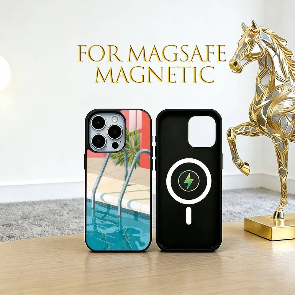David Hockney Art Phone Case For iPhone17,16,15,14,13,12,11 Plus,Pro Magnetic with Magsafe Wireless Charging