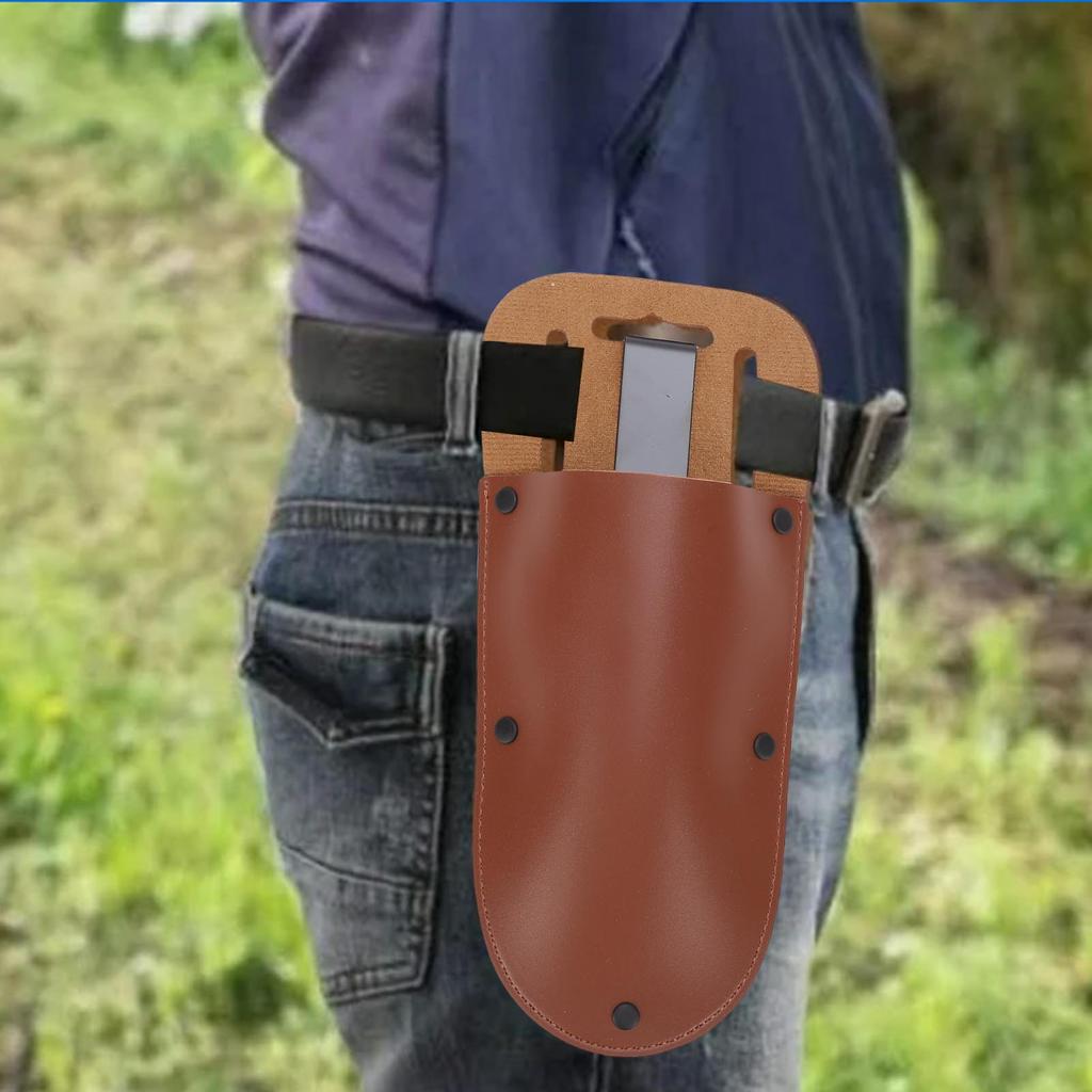 Garden Pruner Sheath PU Leather Pruning Shears Belt Holder Hanging Pouch for Garden Pliers Scissors