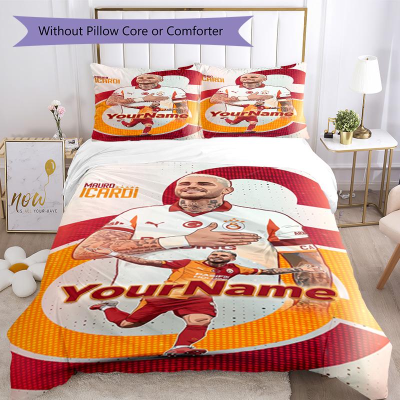 Galatasaray 77 Customize your name Bedding Set Breathable Duvet Cover with Pillowcases Home Decoration Birthday Gift