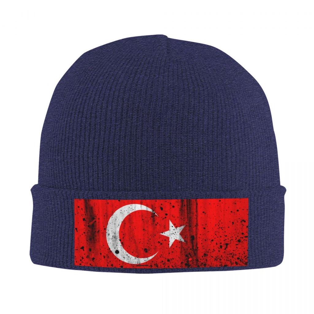 New Turkey Flag  Warm Knitted Cap Fashion Bonnet Hat Autumn Winter Outdoor Beanies Hats For Unisex Adult