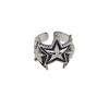 925 Sterling Silver Retro Star Adjustable Ring - Unisex Trendy Accessory