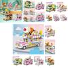 Diy Creative Mini Puzzle Building Toy Sweet Dessert Burger Car With 638 Abs Plastic Grains