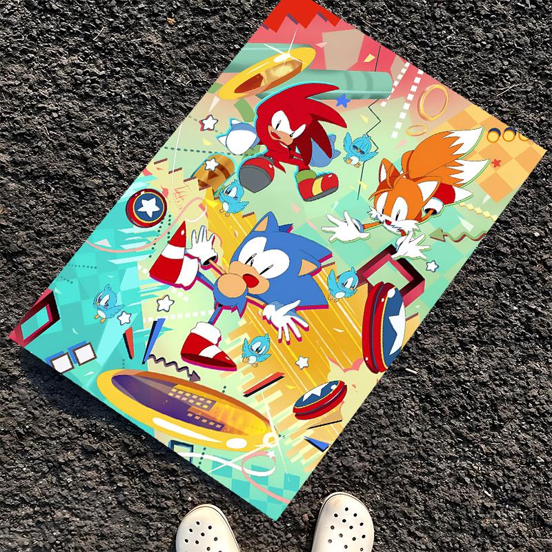 Sonic Printed Carpet, Rug for Office Chair Living Room Bedroom Kitchen Room Decor Gifts.