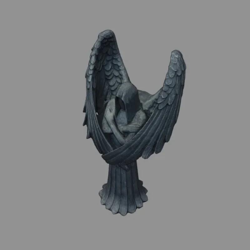 New Darkness Fallen Angel The Myth Of Cthulhu Statue Faceless Lucifer Sculpture Resin Crafts Home Simple Style Place Decorations