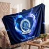 Queens Park Rangers Personalized Fleece Blanket With Football Logo, Custom Name Text Soft Warm Home Throw Blanket