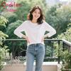 Ordifen Women's 100% Cotton Long Sleeve Crew Neck Base Layer T-Shirt