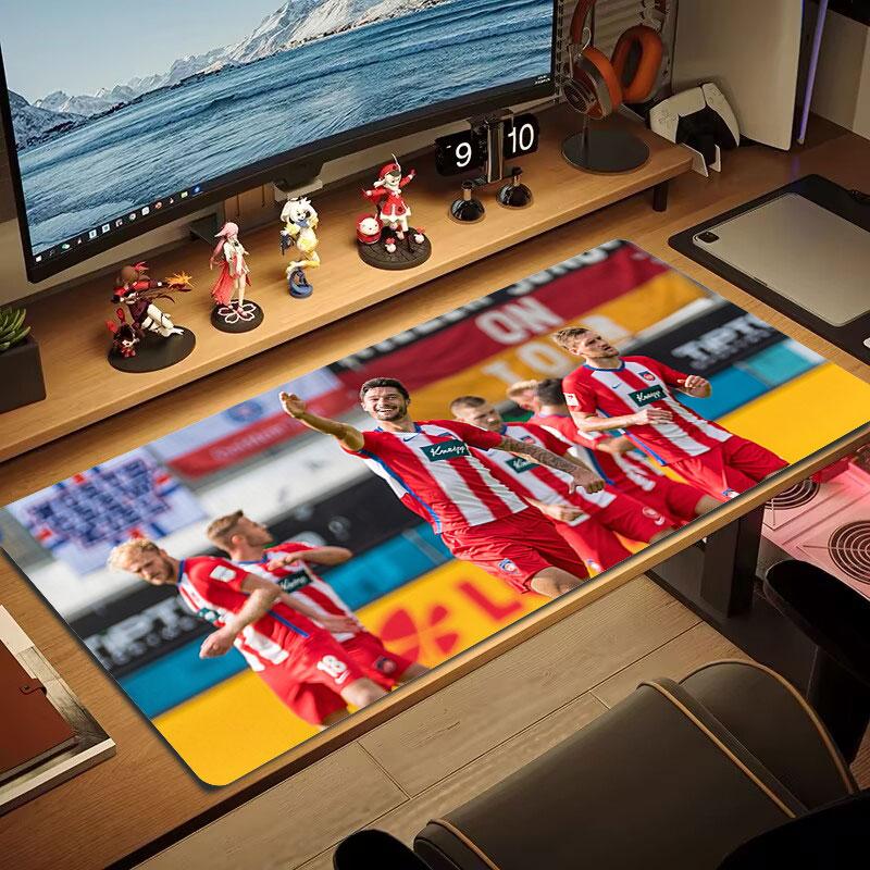 FC Heidenheim Mauspads, Große Gaming-Schreibtischmatte, Rutschfestes XXL-Mauspad für Laptop & Tablet, Mini-PC-Spielmatte mit Genähten Kanten