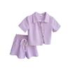 Fishy Fun Summer Wear: Baby Girl Short Sleeve Top + Shorts Set RX1107