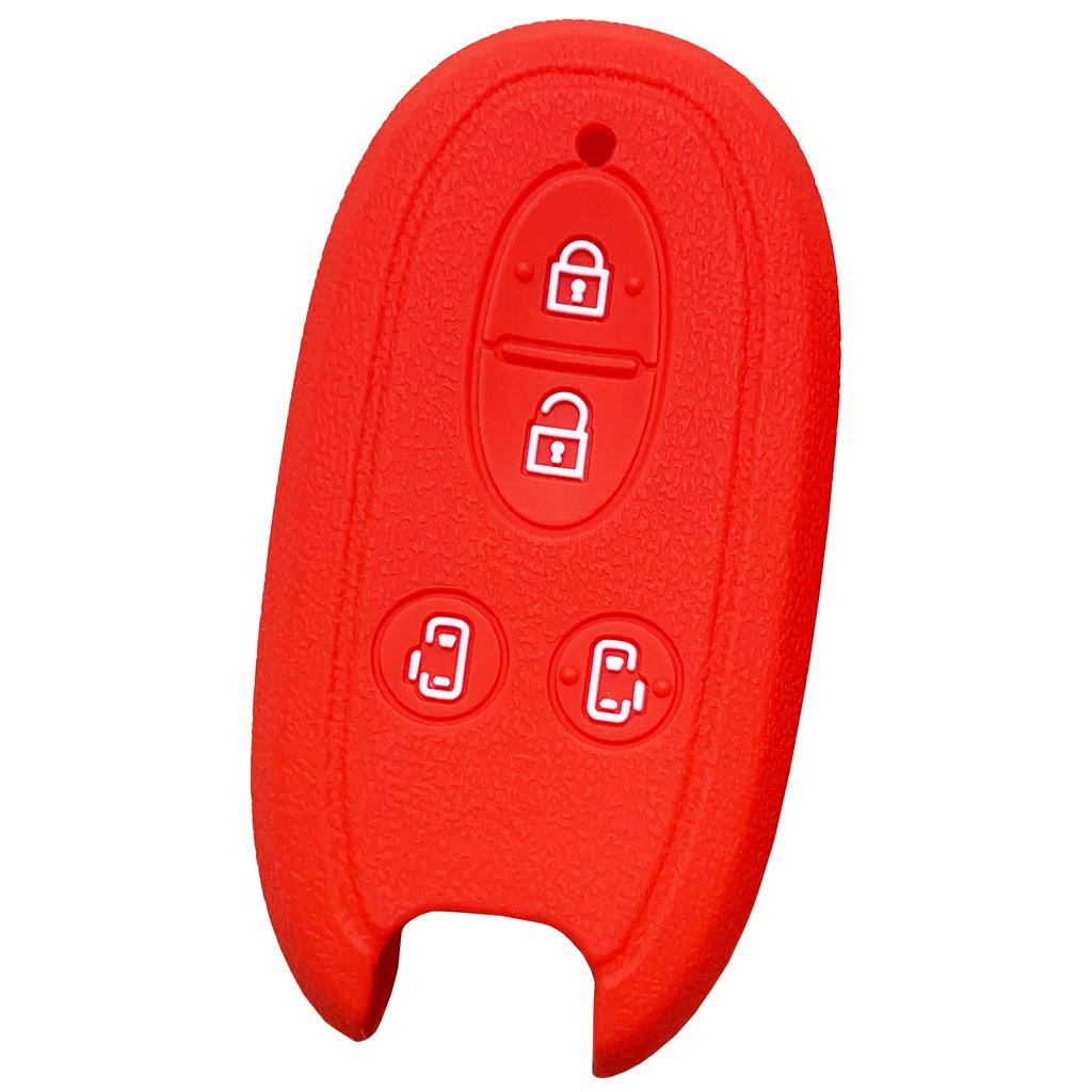 IKT Smart Key Silicone Cover for Suzuki Cars, 4 Buttons, Red, Spacia, Palette, Solio,