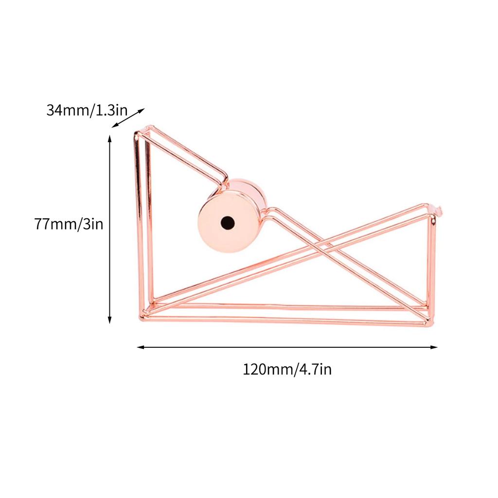 Metal Tape Dispenser Rose Gold Desktop Adhesive Tape Cutter Office Supplies Desk Decoration for Business Commercial Shop