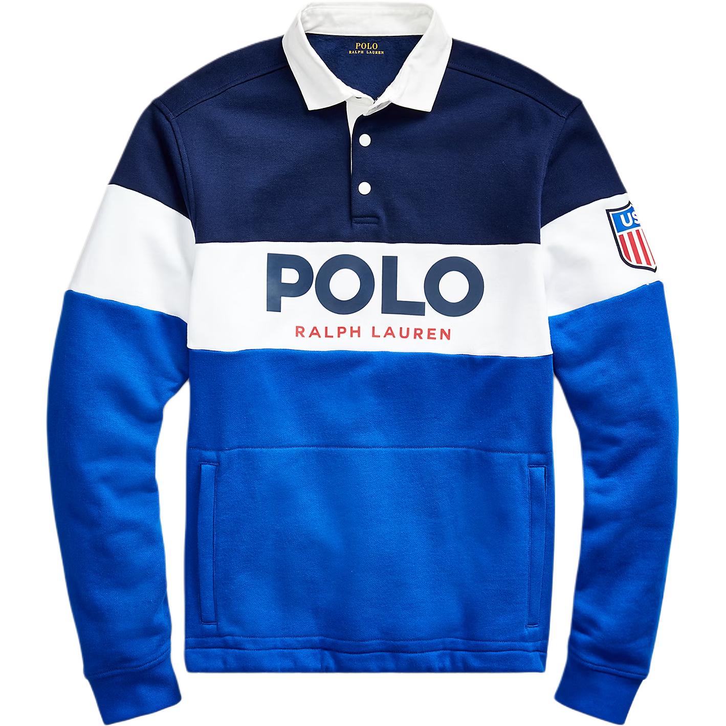 

Polo Ralph Lauren Свитшот с принтом логотипа-буквы, воротником-поло, длинным рукавом, мужской свитшот 710780346-001 S