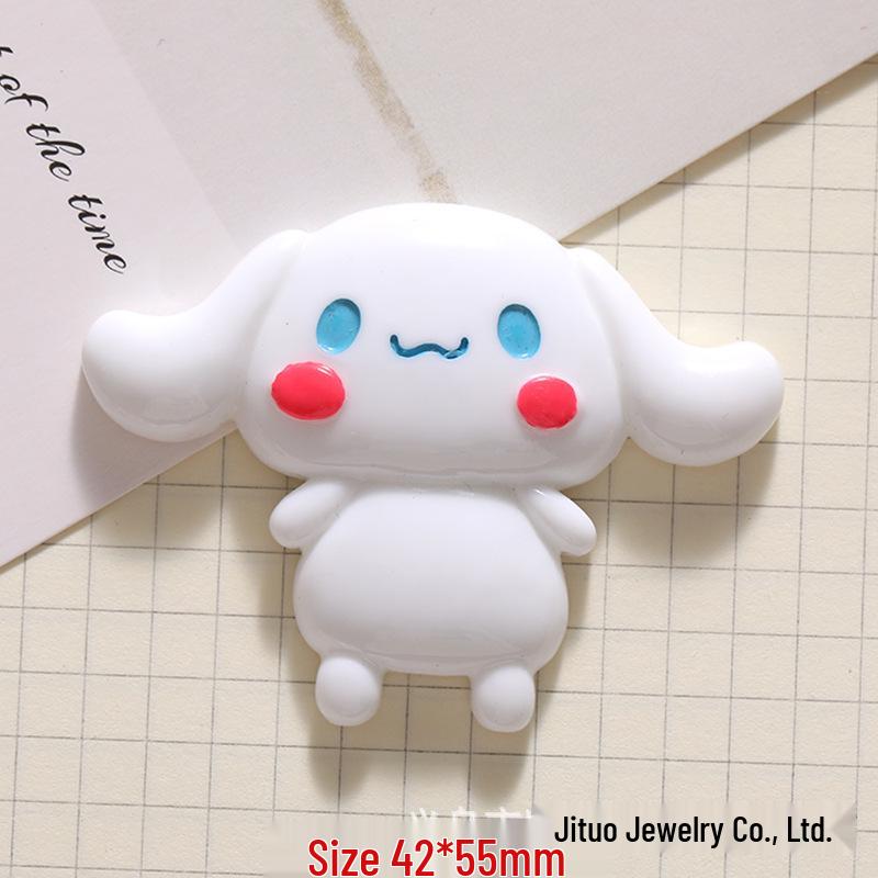 Glossy Medium Sanrio Cartoon DIY Resin Accessories for Phone Cases, Hair Clips, and Refrigerator Stickers