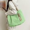 Large Capacity Solid Color Shoulder Bag Korean Style Solid Color Vacation Tote Bag Office Worker Tote Lightweight Eco Bag