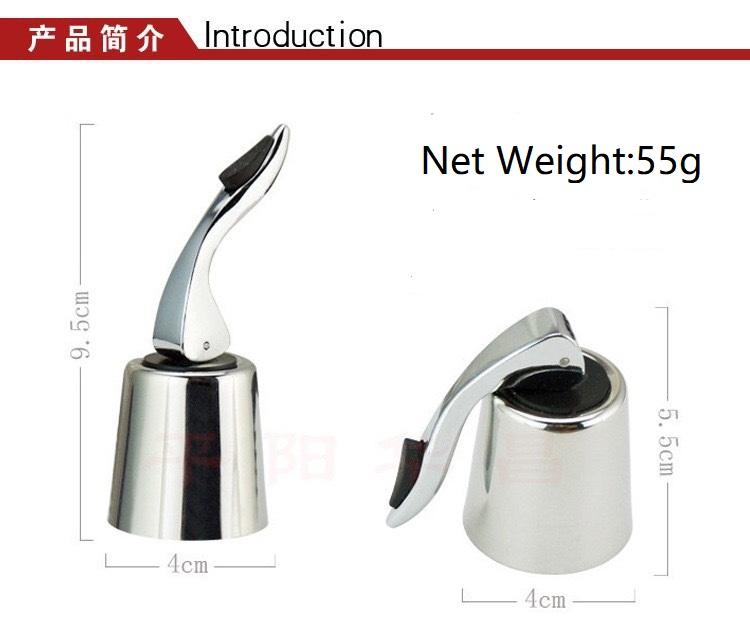 Wine Stoppers Stainless Steel Bottle Stopper with Silicone Seal Reusable Beverage Preserver Freshness Keeper Gift Set