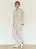 Lunalujeuseutyudio Men'S Royal Garden Cotton Long Sleeve Collared Two-Piece Pajamas